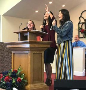 Young Ladies Singing at Linwood Baptist Church
